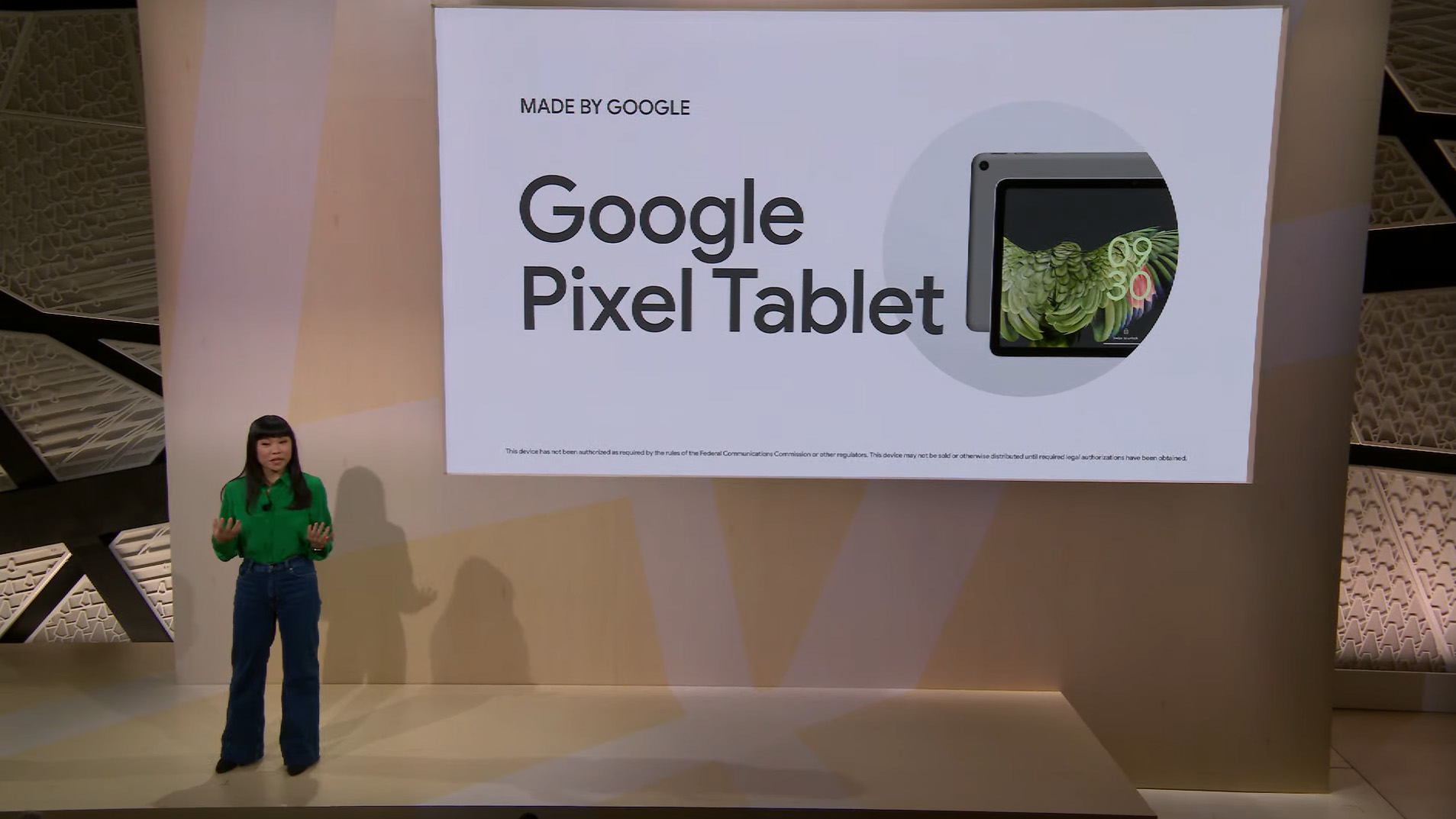 Google Pixel tablet at Google event in fall 2022