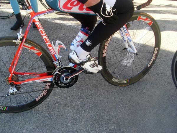 Leif Hoste preparing to put some power through the SRM meter.