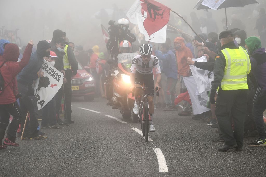 Team Sunweb rider Switzerlands Marc Hirschi rides ahead during the 9th stage of the 107th edition of the Tour de France cycling race 154 km between Pau and Laruns on September 6 2020 Photo by AnneChristine POUJOULAT AFP Photo by ANNECHRISTINE POUJOULATAFP via Getty Images