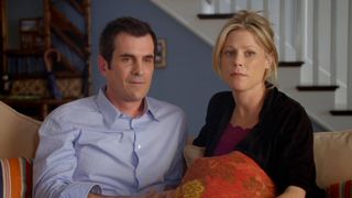 Ty Burrell and Julie Brown in a scene from Modern Family