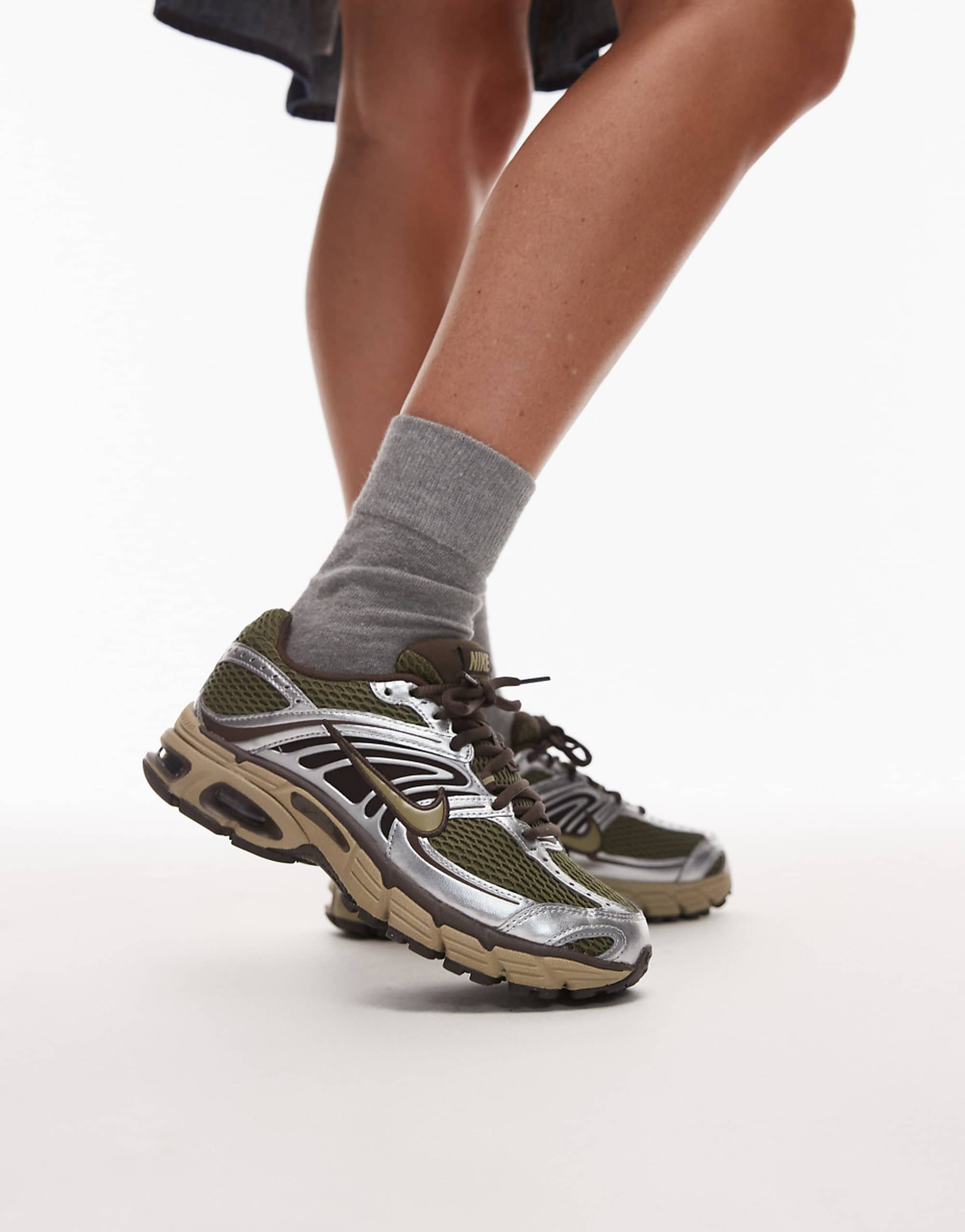 Nike Air Max Moto 2k Trainers in Khaki and Brown