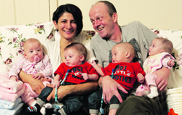 Pregnant with quads and with nowhere to live, this coupale turn to family for help