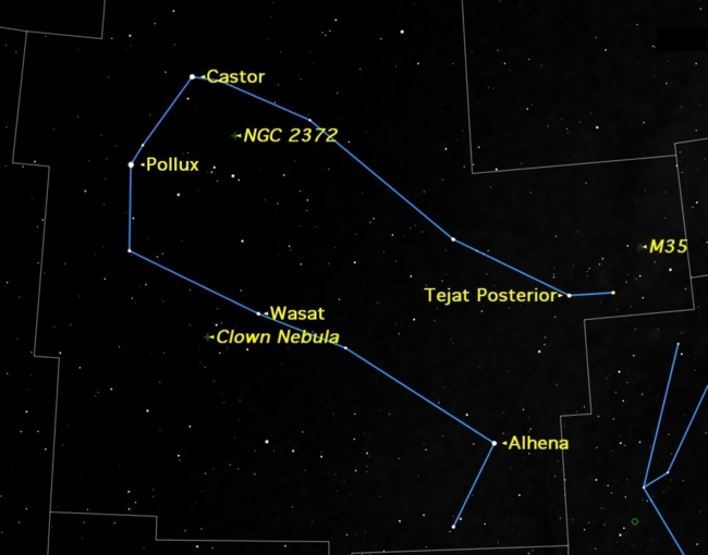 Gemini is a constellation high in the winter sky, containing a number of interesting observation targets.