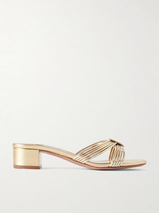 Film 35 Metallic Leather Mules