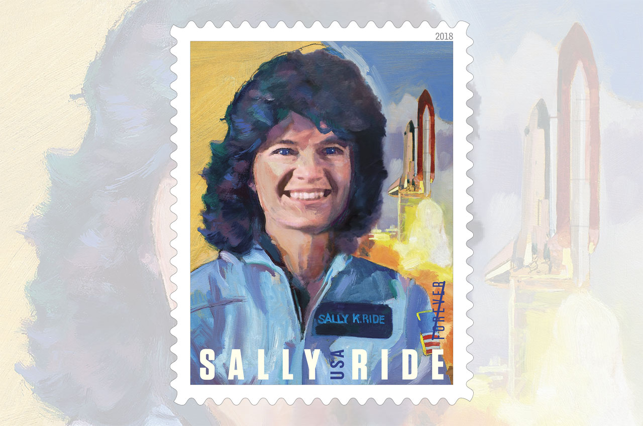 sally ride 2018 usps stamp