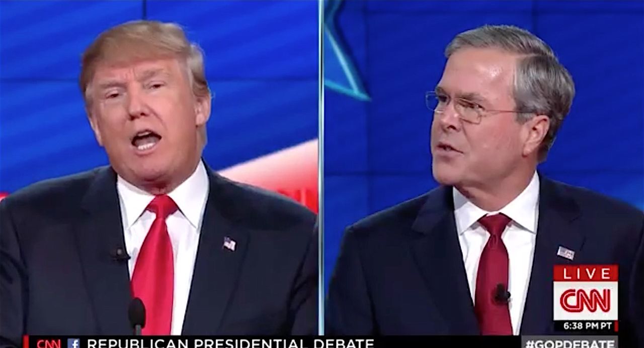 Jeb Bush spars with Donald Trump