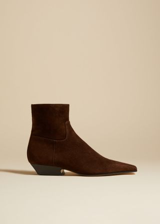 Khaite, Marfa Ankle Boot in Coffee