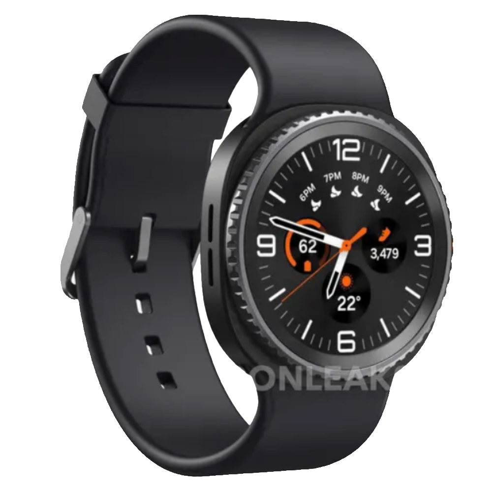 The leaked render of the Galaxy Watch 8 Classic against a white background. 