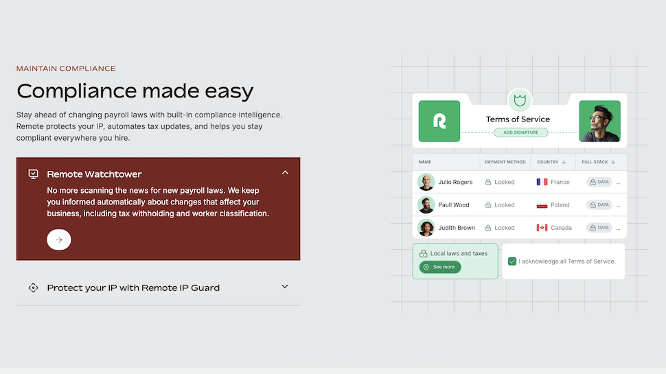 Remote Payroll website screenshot