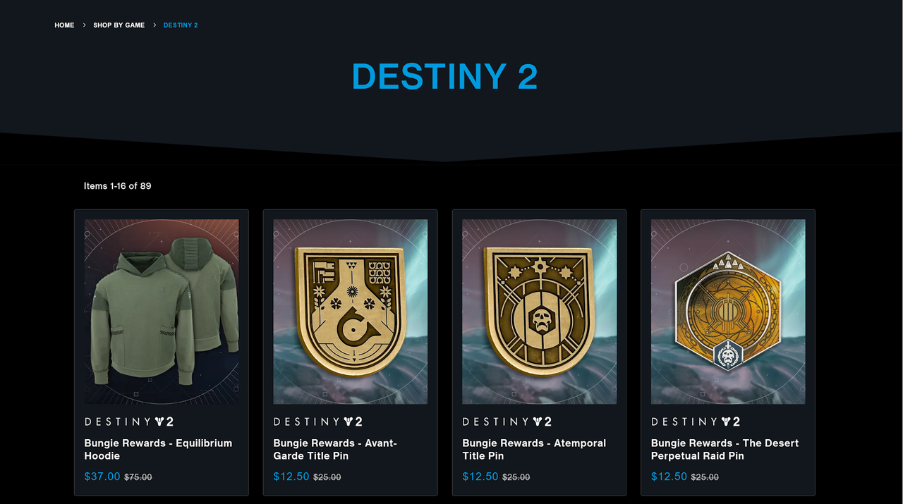Destiny 2 store header