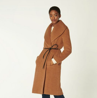 L.K.BENNETT MANON CAMEL WOOL-BLEND SHAWL COLLAR COAT, Now £276.50 Was £395