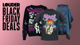 An assortment of Ghost merch