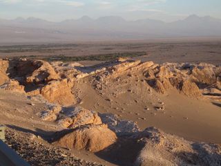 view of the san pedro de atacama in the atacama desert