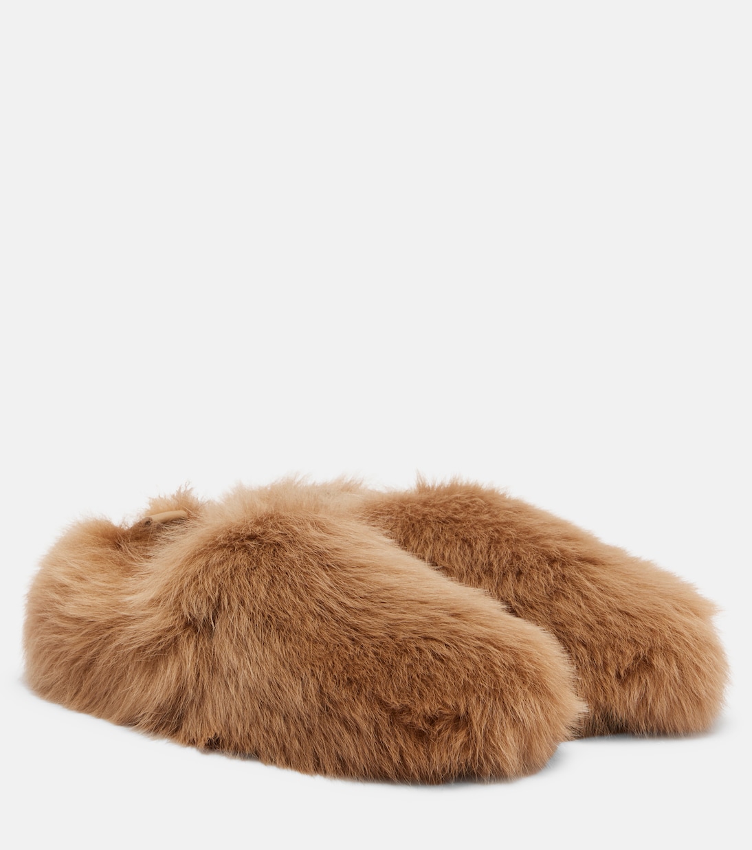 Gommino Shearling Slip-On Shoes in Brown - Tods