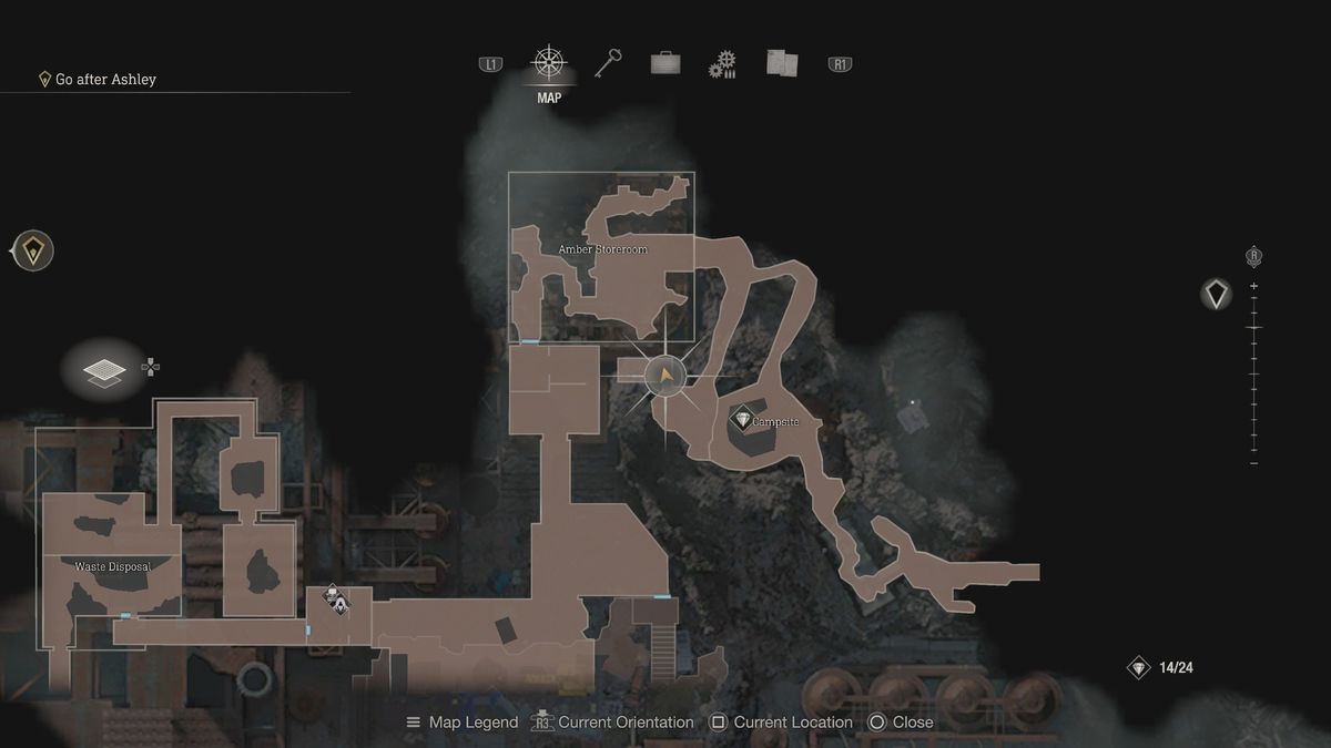 Resident Evil 4 Remake Clockwork Castellan near the camp area