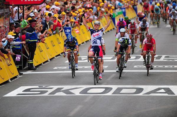 Andre Greipel (Lotto Belisol) won his second stage at the Tour de France in as many days.