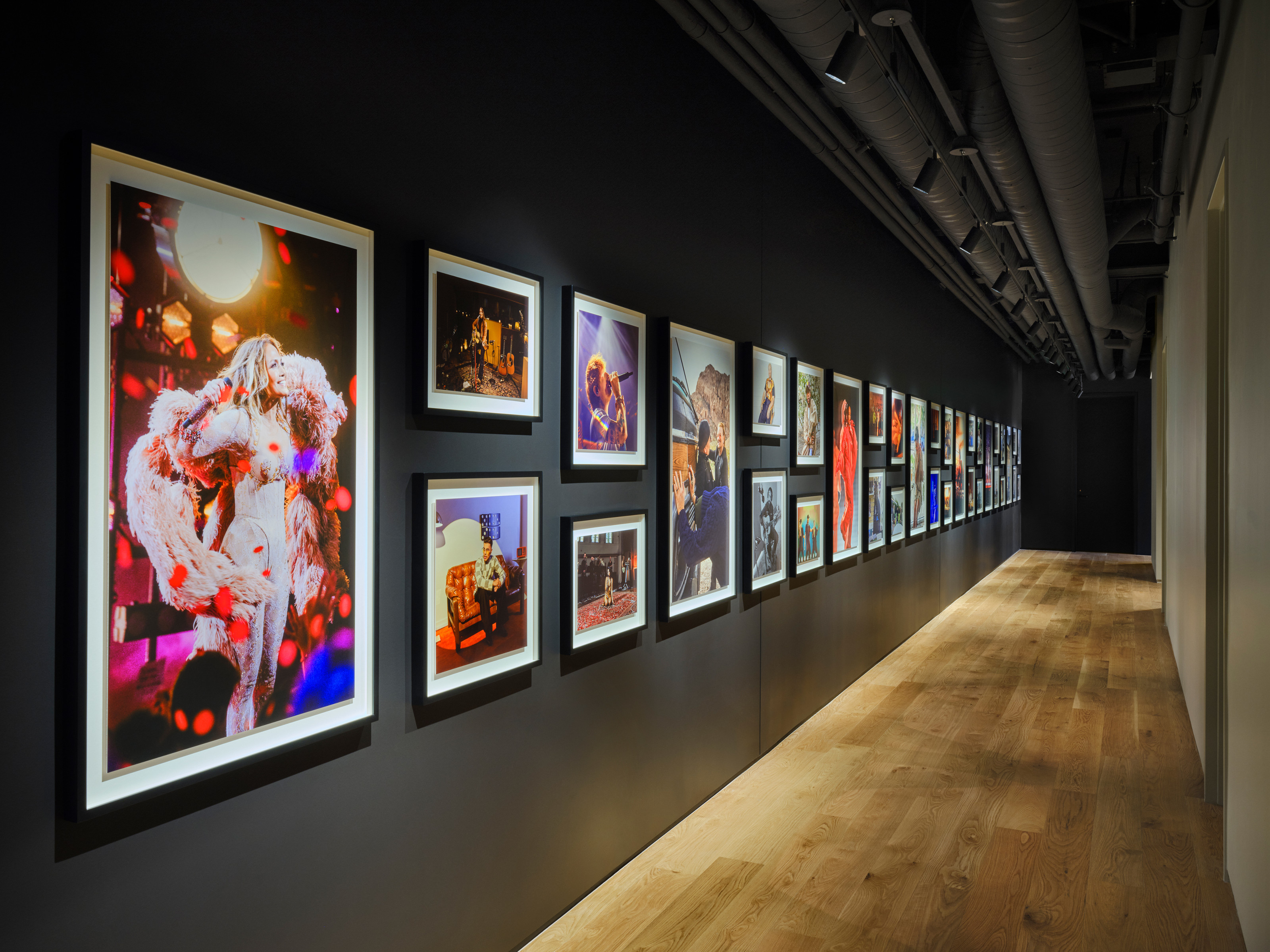 The Archive Corridor at Apple Music's LA Studio