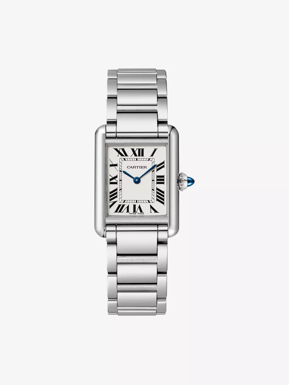 Crwsta0107 Tank Must Small Stainless-Steel Quartz Watch