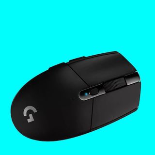 Gaming mouse on a colourful background