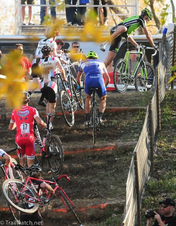 Adam Craig (Rabobank Giant) riding what nobody else in the race could