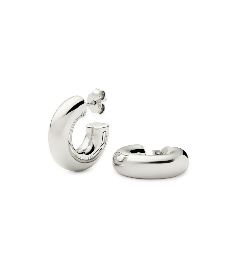 Missoma, Chubby Medium Sterling Silver Hoop Earrings