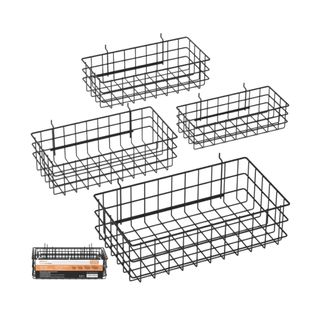 A set of four wire baskets