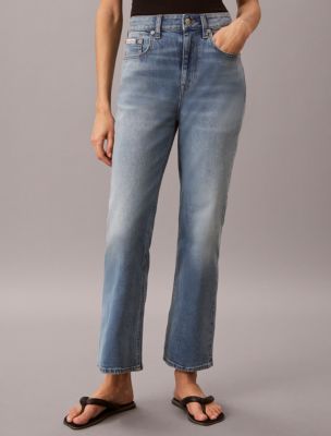 High Rise Cropped Flared Jeans