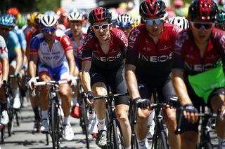 Team Ineos and Geraint Thomas during stage 18 at the Tour de France