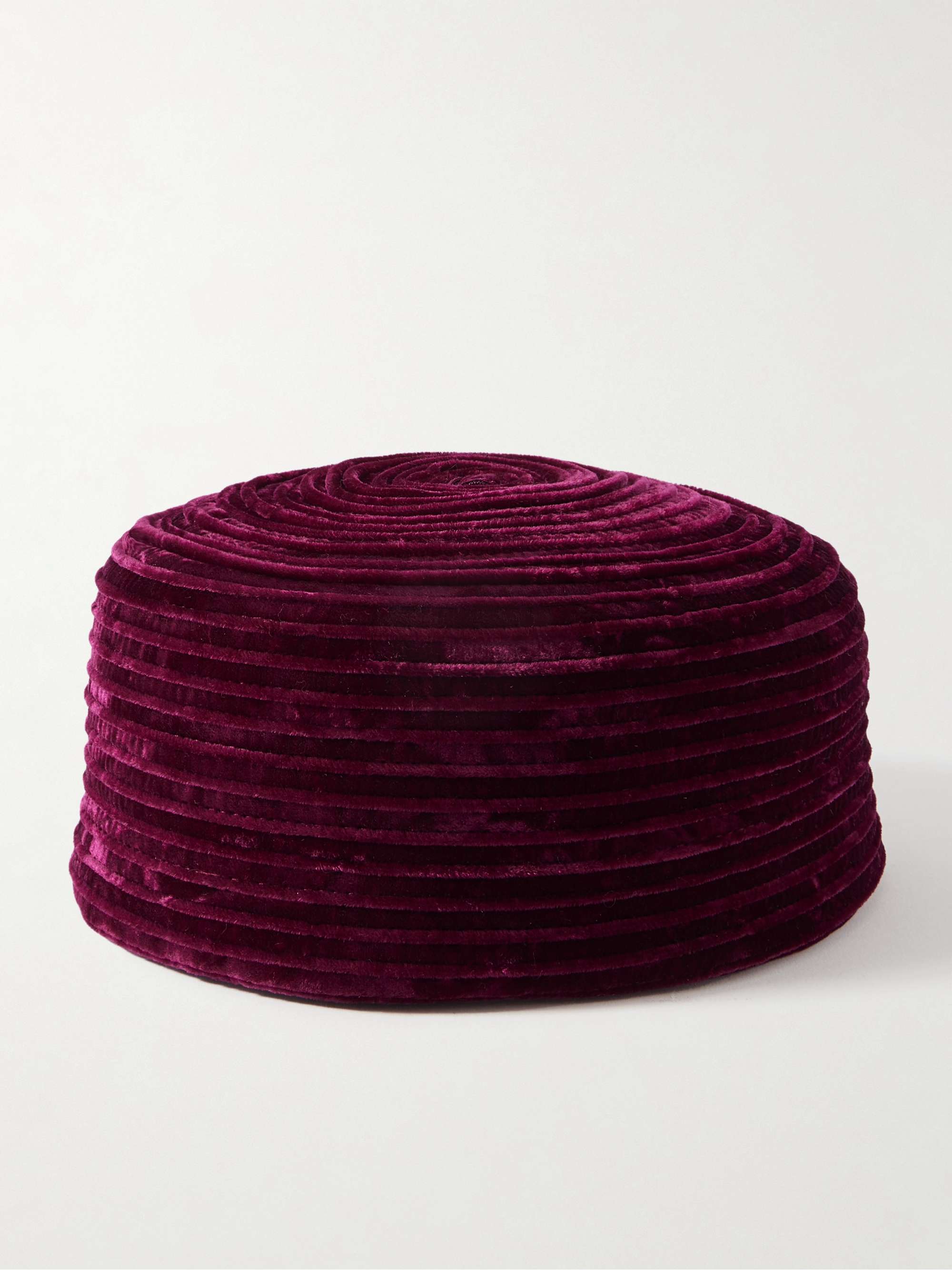 Lauren Silk-Blend Velvet Flat Cap