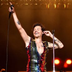 Harry Styles performing at Coachella in 2022