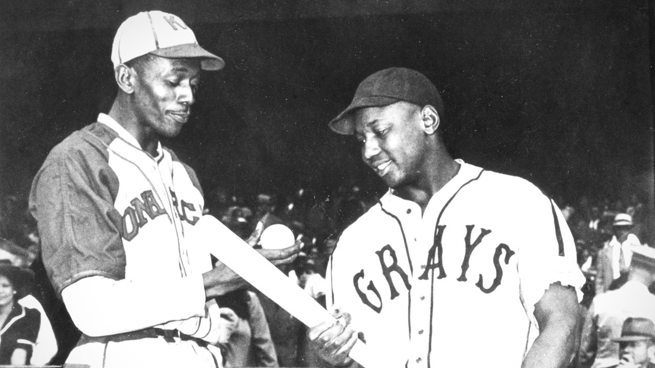 Negro League stars Satchel Paige and Josh Gibson