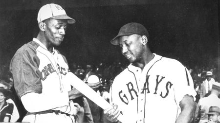 Negro League stars Satchel Paige and Josh Gibson