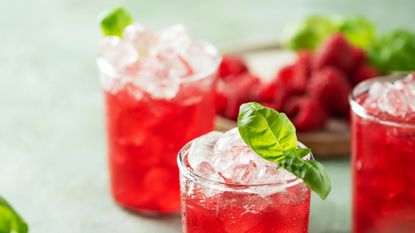 Close-up of drinks on table