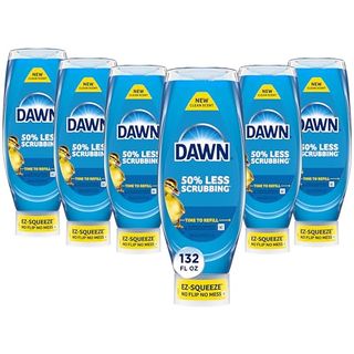 6 Dawn Ultra Ez-Squeeze Dish Soap Liquid, Dishwashing Liquid, Grease Removal, Upside Down Bottle