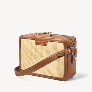 Aspinal of London raffia crossbody