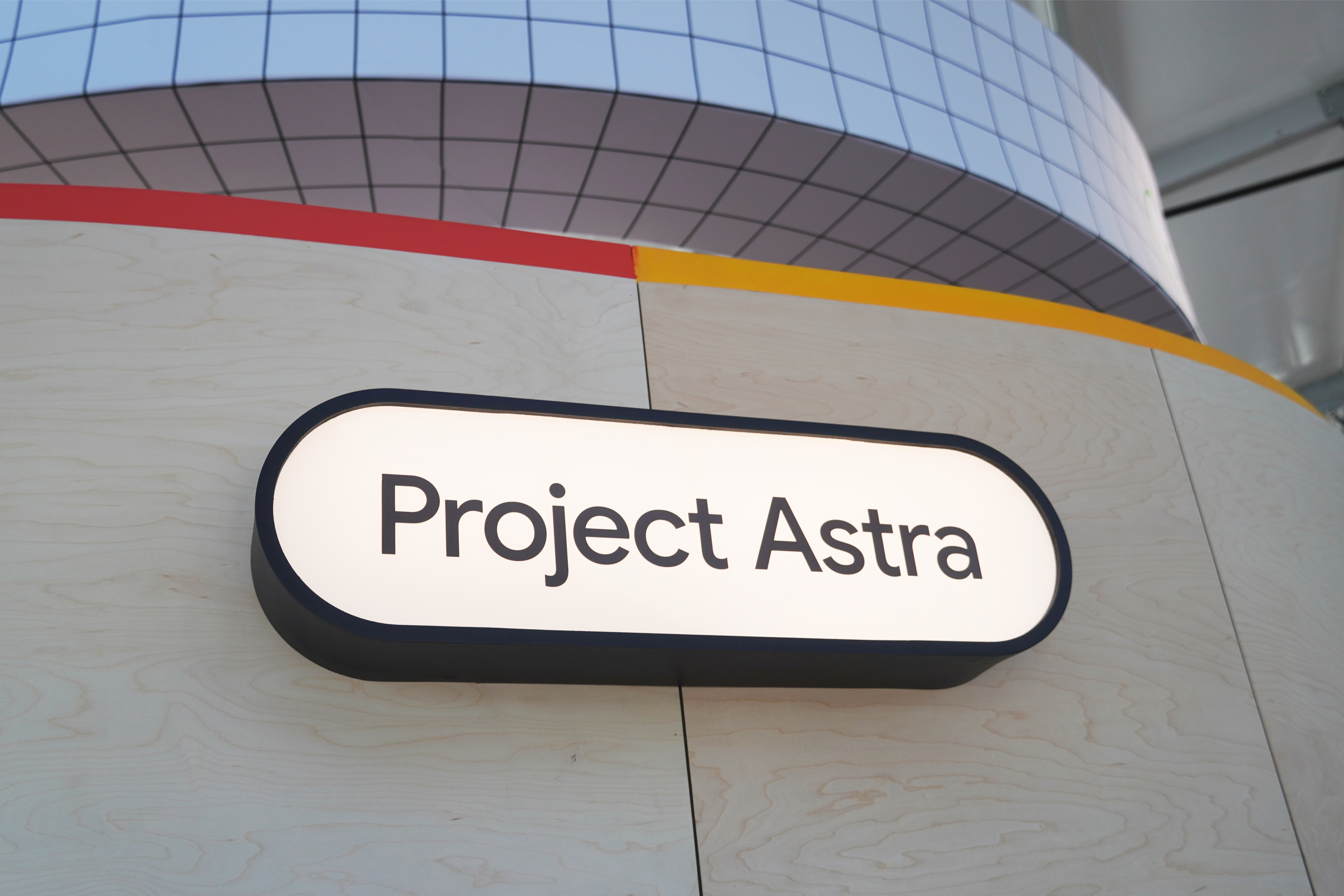 The Project Astra sign at Google I/O 2024.