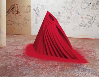 Anish Kapoor, Mother as a Mountain, 1985, Wood, gesso and pigment. In From the Sculptor’s Studio, by Ina Cole