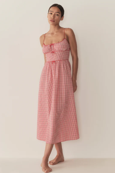 DOEN, Belline Dress -- Rouge La Maddalena Gingham