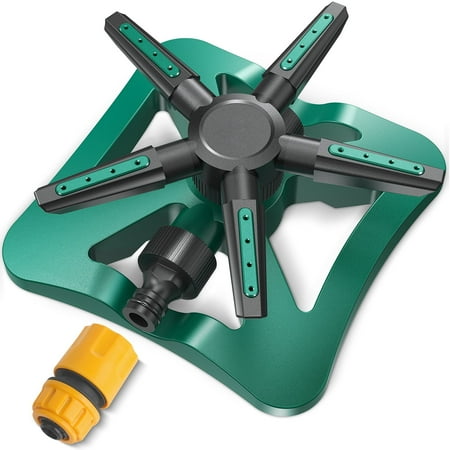 Sprinklers for Yard, Large Coverage Area, 5 Arms, 20 Nozzles, Household Automatic Irrigation System for Plants