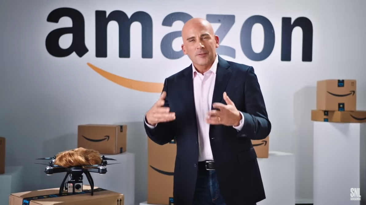 Steve Carrell as SNL&amp;#039;s Jeff Bezos taunts Trump over Amazon&amp;#039;s new headquarters 