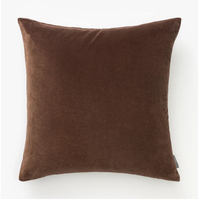 brown velvet cushion cover