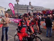 Philippe Gilbert (BMC) makes sure that he's early to the start