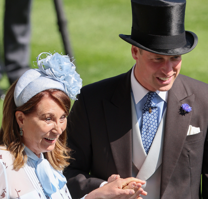 Prince William and Carole Middleton attend Royal Ascot 2024 on June 19, 2024 in Ascot, England.