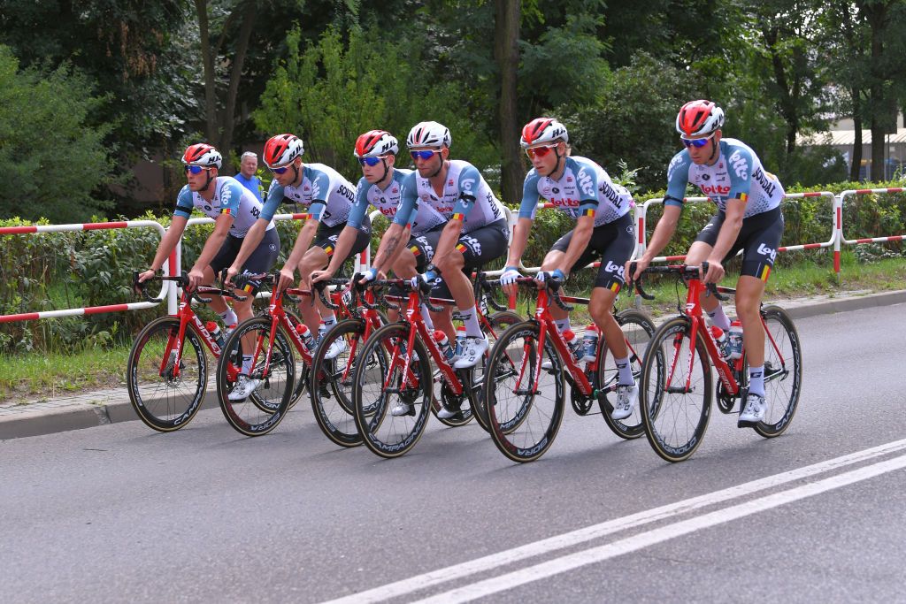 The Lotto Soudal team ride together