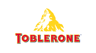 Toblerone logo of a mountain peak with a bear sneaked into the design of the rock face