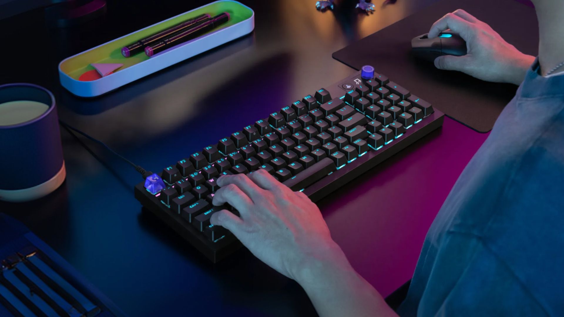 A Logitech G keyboard
