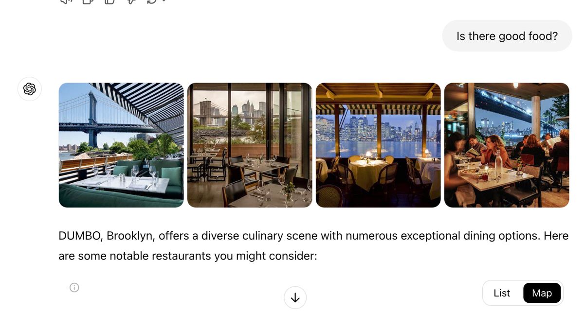 ChatGPT Search examples