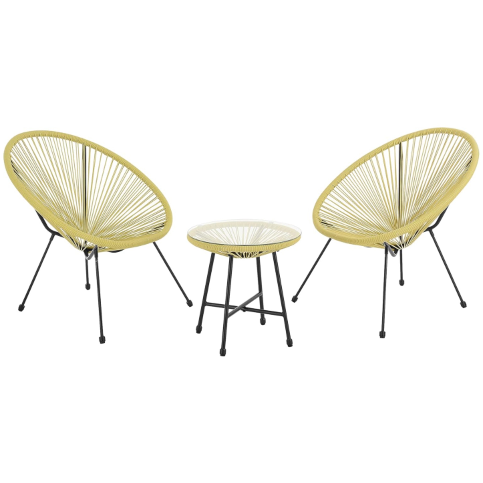 EVRE Goa Yellow Bistro Set