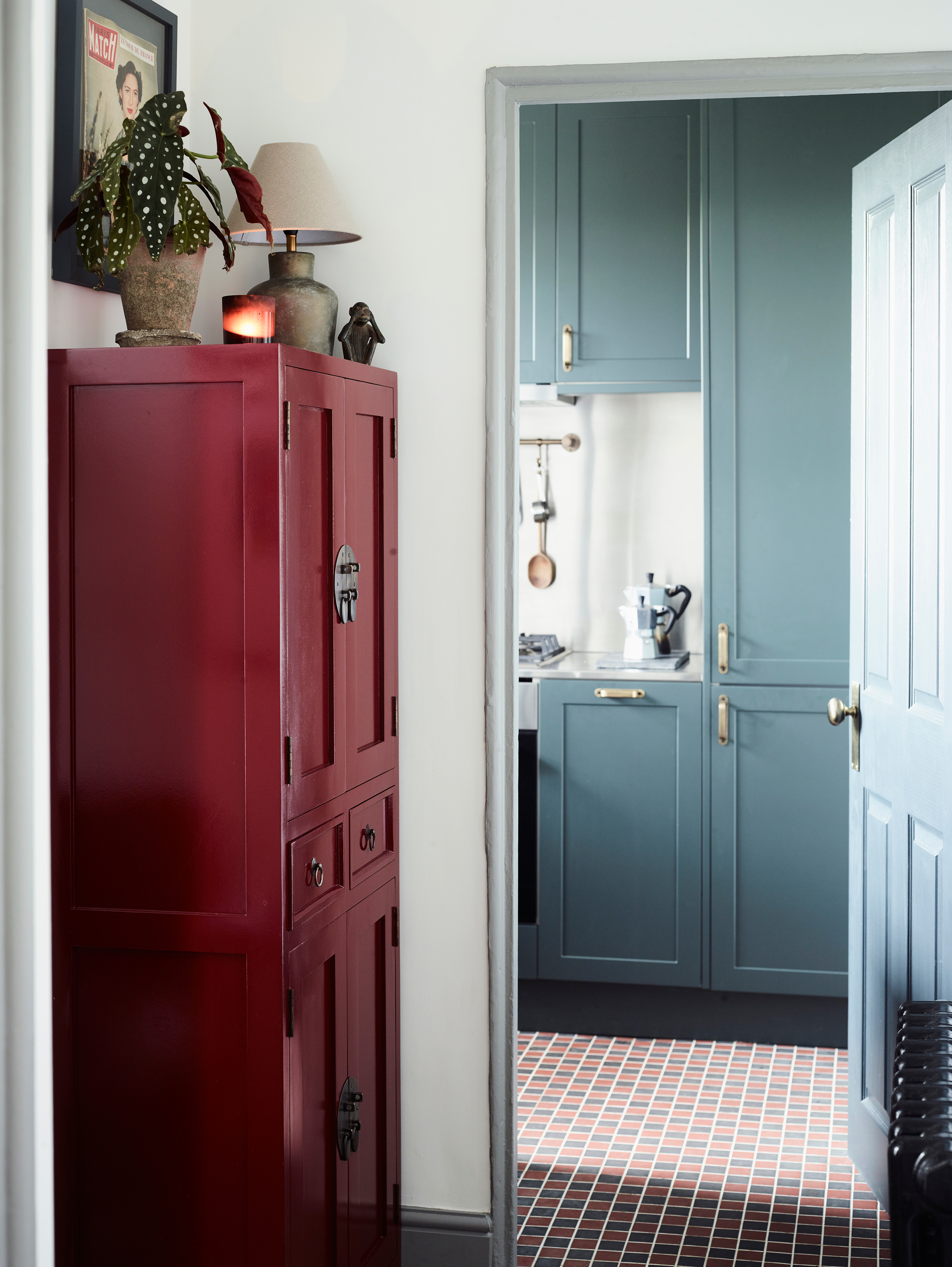 Small blue kitchen