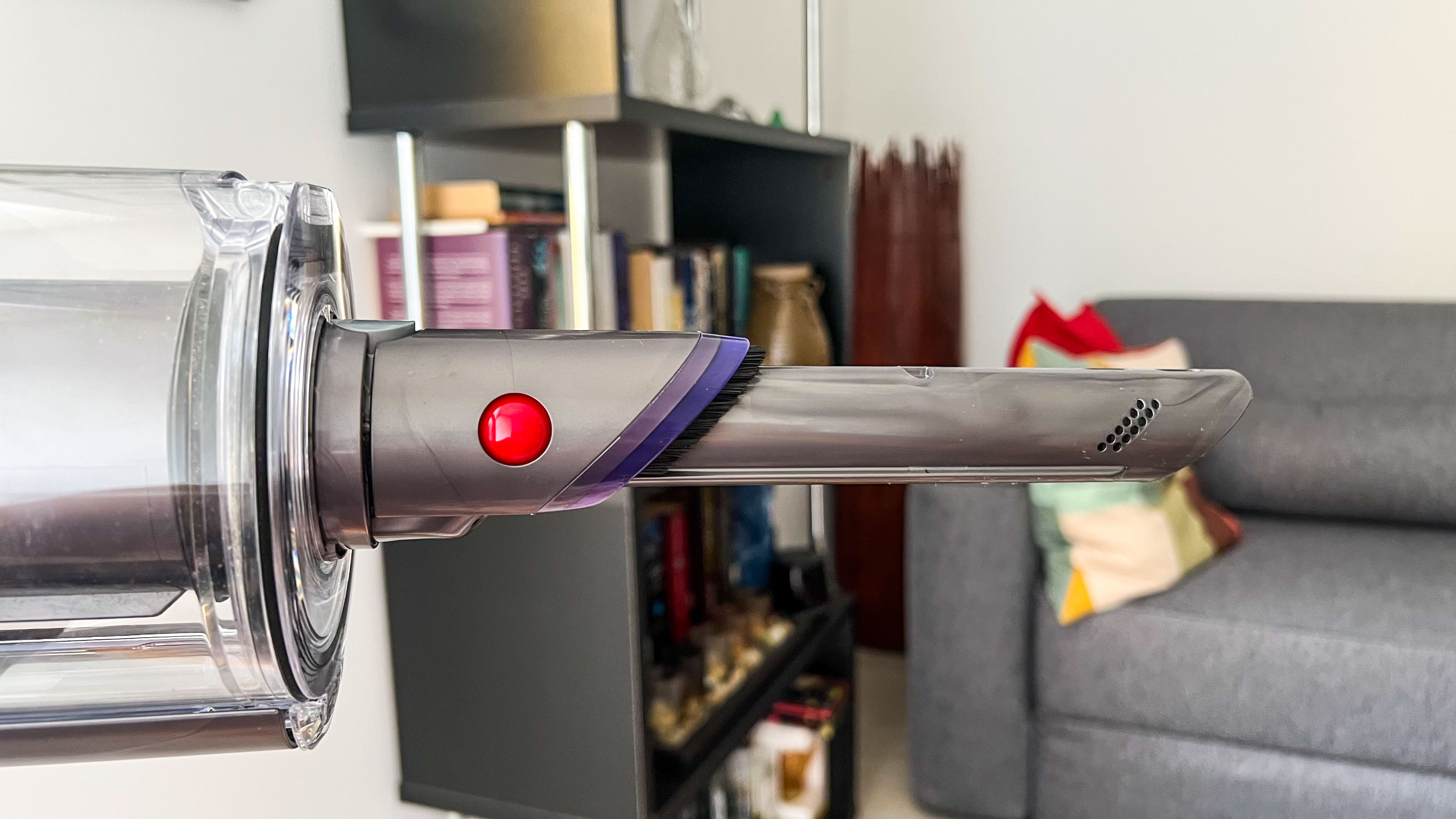The new thinner and integrated crevice tool of the Dyson Gen5 Detect